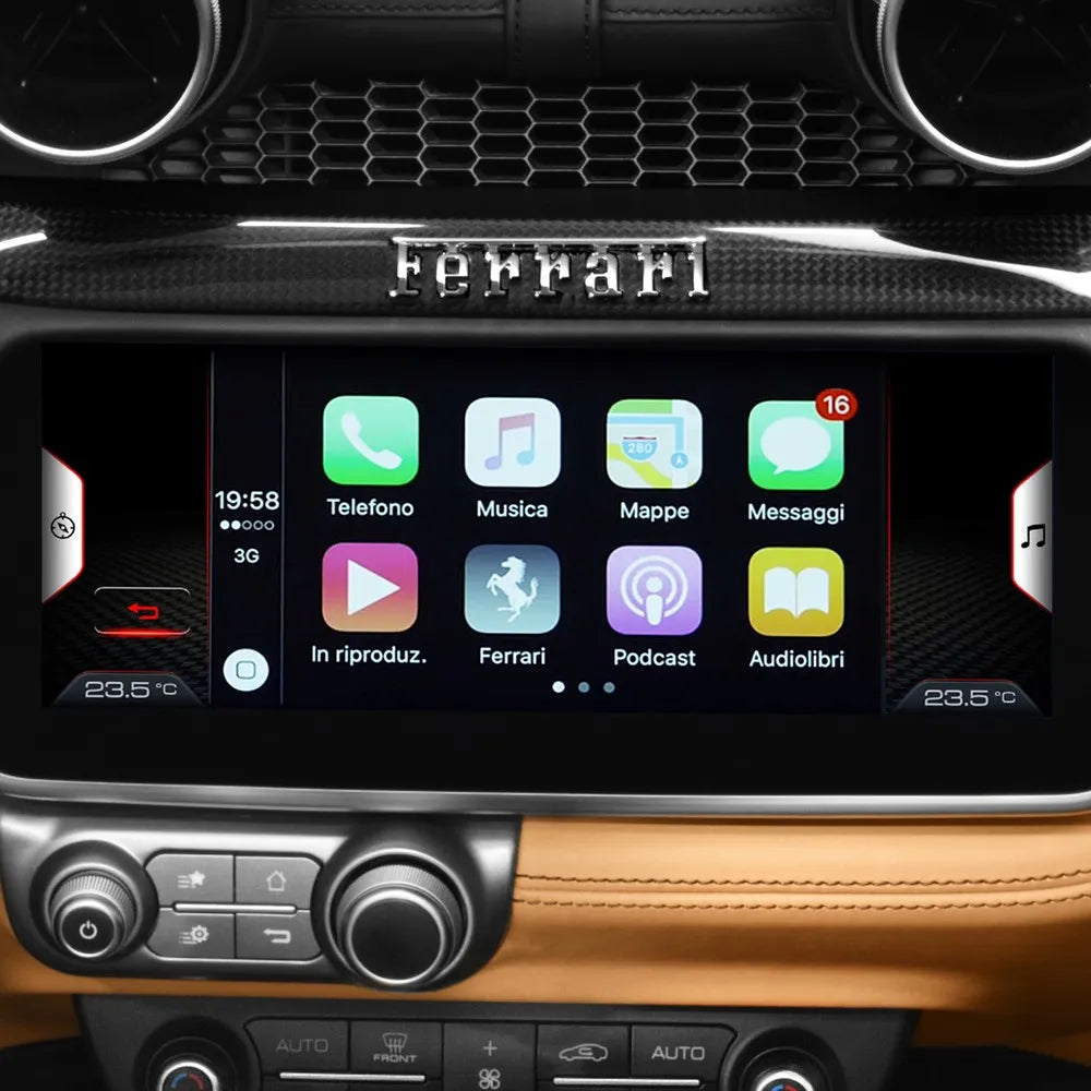 Apple CarPlay, Android Auto, MirrorLink sans fil pour Ferrari